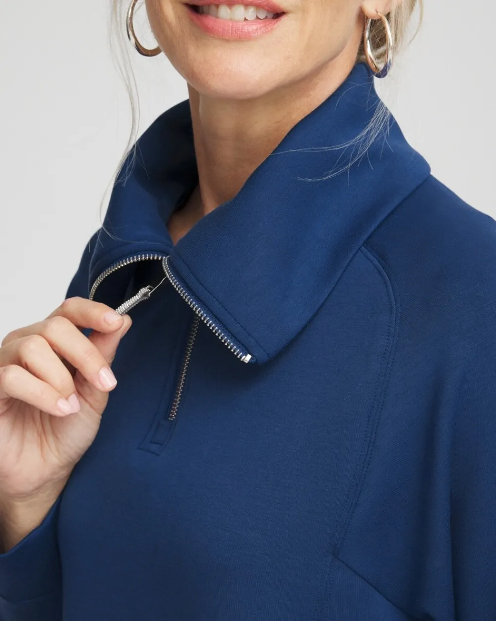 Best Zenergy® Scuba Zipper Sweatshirt Tops | Activewear