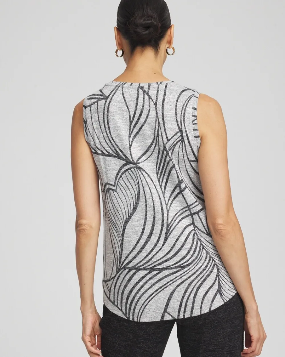 Fashion Zenergy® Soft Essentials Leaf Print Tank Tops