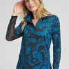 Online Zenergy® UPF Floral Mesh Inset Top Tops
