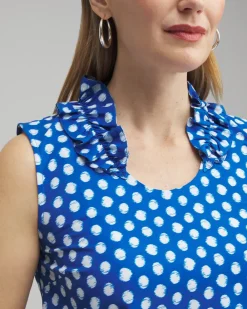 Best Zenergy® UPF Neema Dot Ruffle Tank Tops
