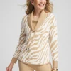 Best Sale Zenergy® Zebra Cowl-Neck Top Tops | Activewear
